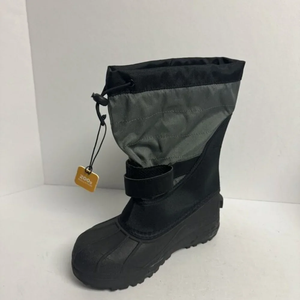 Columbia Powderbug Plus II Snow Boot Black Size 4 M Big Kid